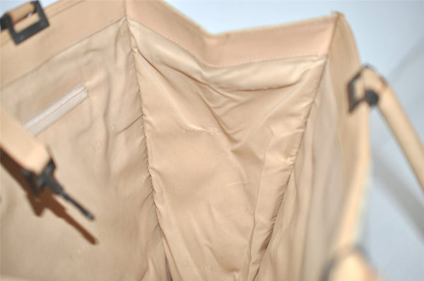 Authentic GUCCI Jackie Shoulder Tote Bag Nylon Leather 0021064 Beige 5822J