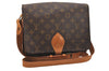 Authentic Louis Vuitton Monogram Cartouchiere GM M51252 Shoulder Cross Bag 5823J
