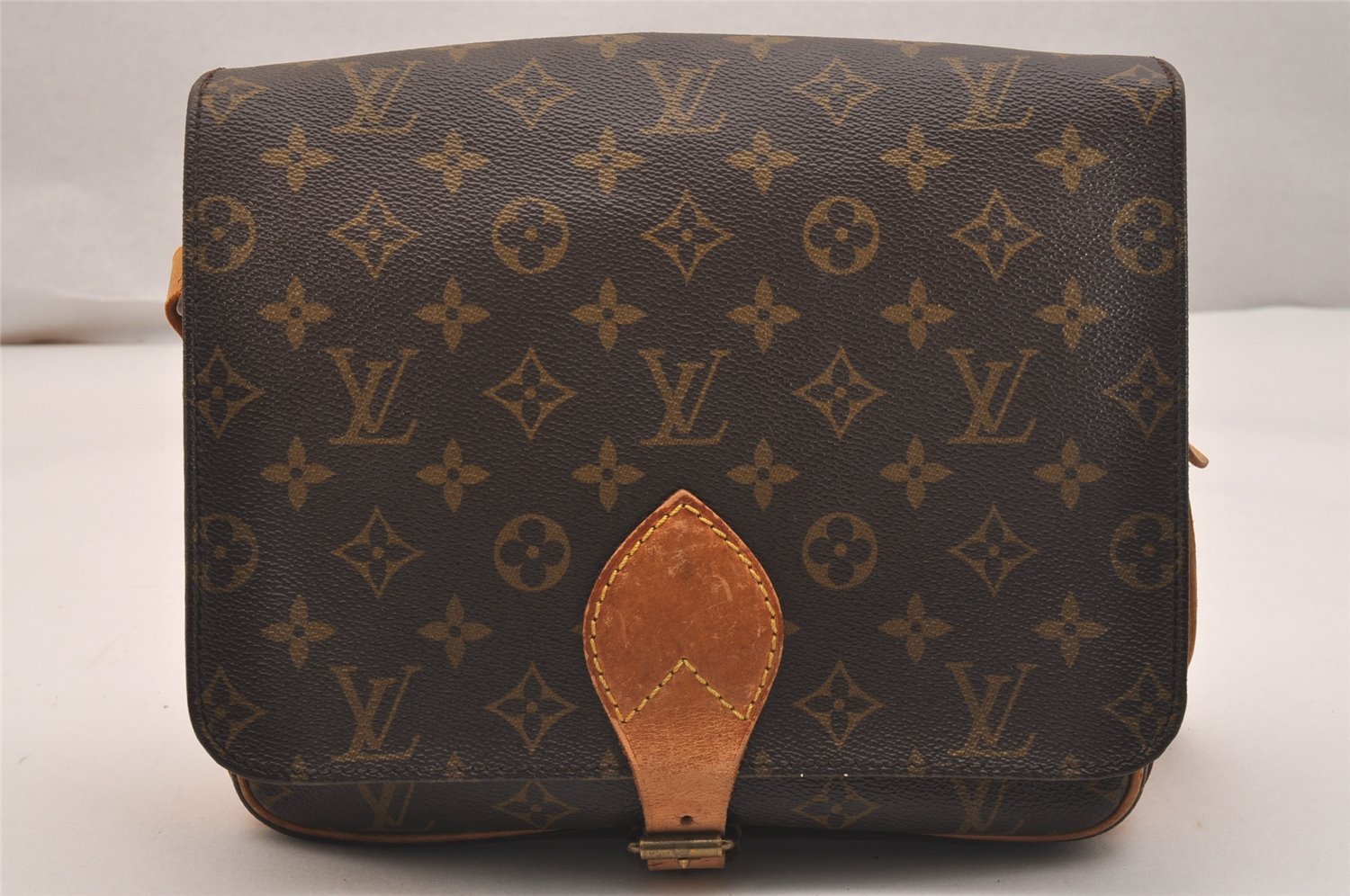 Authentic Louis Vuitton Monogram Cartouchiere GM M51252 Shoulder Cross Bag 5823J