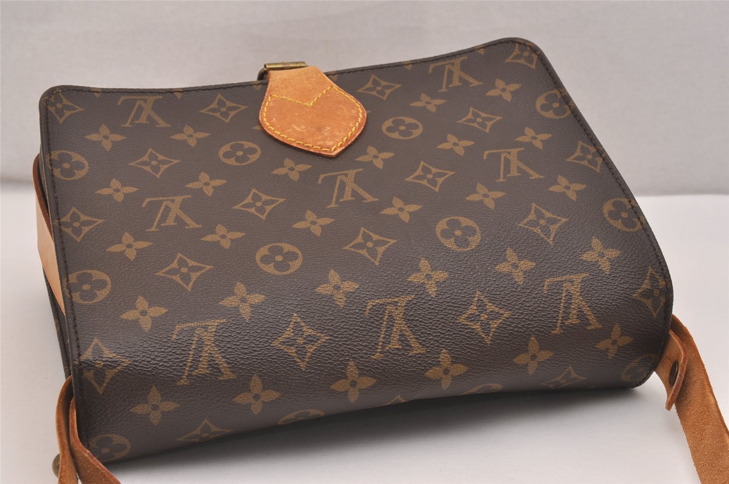 Authentic Louis Vuitton Monogram Cartouchiere GM M51252 Shoulder Cross Bag 5823J