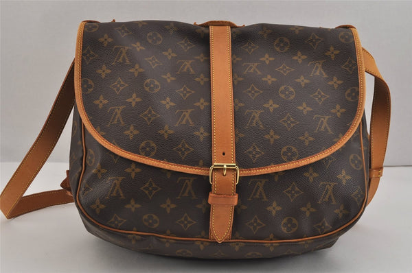 Authentic Louis Vuitton Monogram Saumur 35 Shoulder Cross Bag M42254 LV 5824J