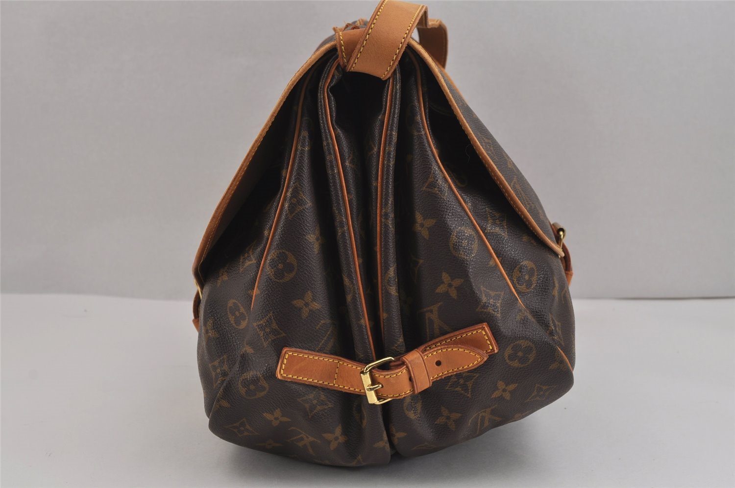 Authentic Louis Vuitton Monogram Saumur 35 Shoulder Cross Bag M42254 LV 5824J