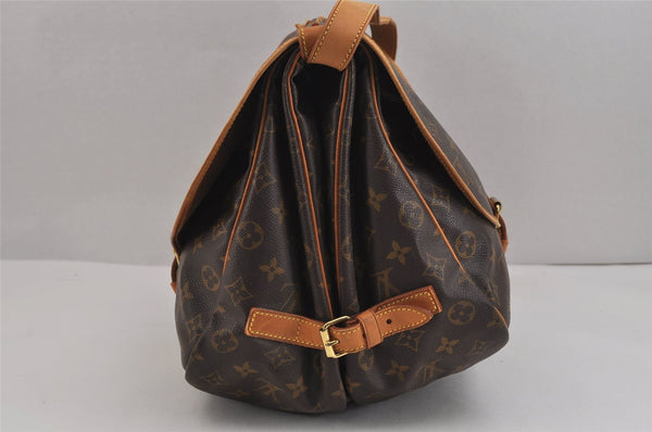 Authentic Louis Vuitton Monogram Saumur 35 Shoulder Cross Bag M42254 LV 5824J