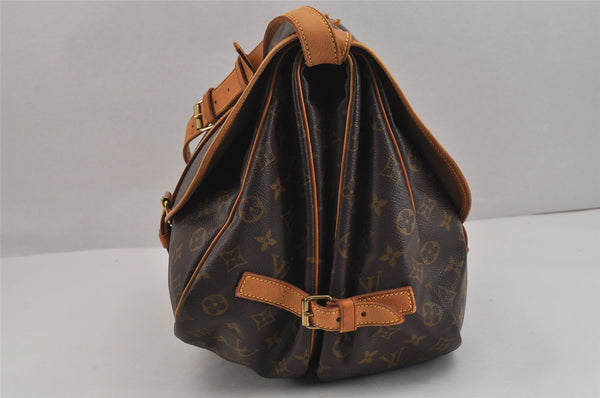 Authentic Louis Vuitton Monogram Saumur 35 Shoulder Cross Bag M42254 LV 5824J