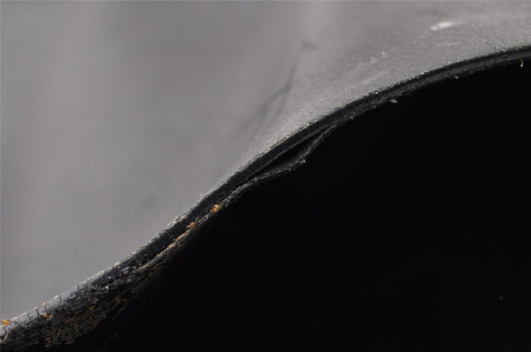 Authentic GUCCI Bamboo Vintage Shoulder Hand Bag Purse Leather Black 5827I