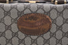 Authentic GUCCI Vintage Boston Hand Bag GG PVC Leather Brown 5827J