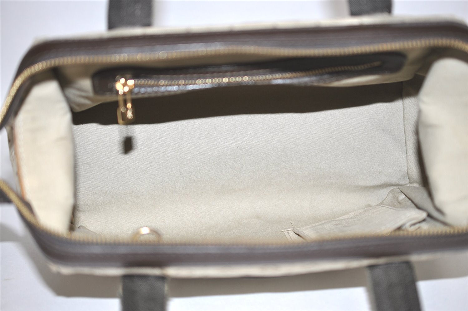 Auth Louis Vuitton Monogram Mini Josephine PM Hand Bag M92215 Khaki Beige 5829I