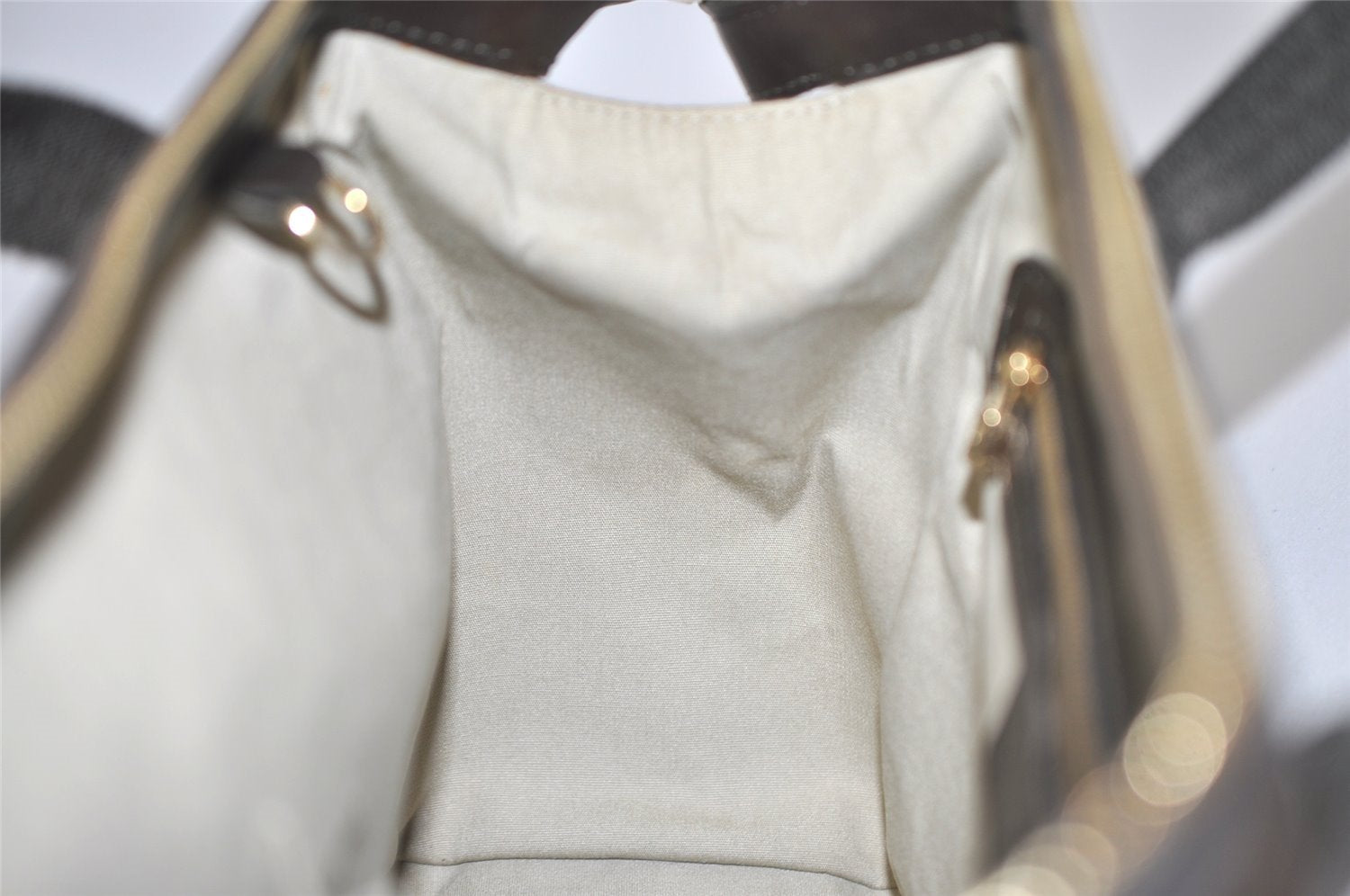 Auth Louis Vuitton Monogram Mini Josephine PM Hand Bag M92215 Khaki Beige 5829I