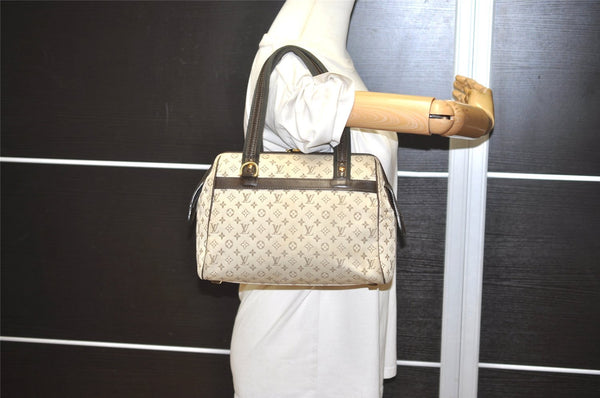 Auth Louis Vuitton Monogram Mini Josephine PM Hand Bag M92215 Khaki Beige 5829I