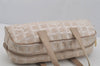 Authentic CHANEL New Travel Line Hand Boston Bag Purse Nylon Leather Beige 5829J