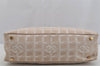 Authentic CHANEL New Travel Line Hand Boston Bag Purse Nylon Leather Beige 5829J