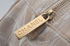 Authentic CHANEL New Travel Line Hand Boston Bag Purse Nylon Leather Beige 5829J