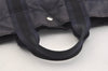 Authentic HERMES Vintage Fourre Tout MM Hand Tote Bag Canvas Navy Black 5830J