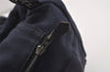 Authentic HERMES Vintage Fourre Tout MM Hand Tote Bag Canvas Navy Black 5830J