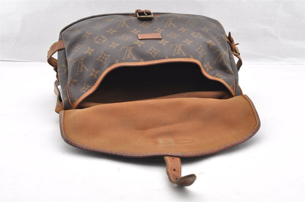Authentic Louis Vuitton Monogram Saumur 30 Shoulder Cross Bag M42256 LV 5831I