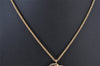 Authentic Christian Dior Gold Tone Chain Pendant Necklace CD 5831K