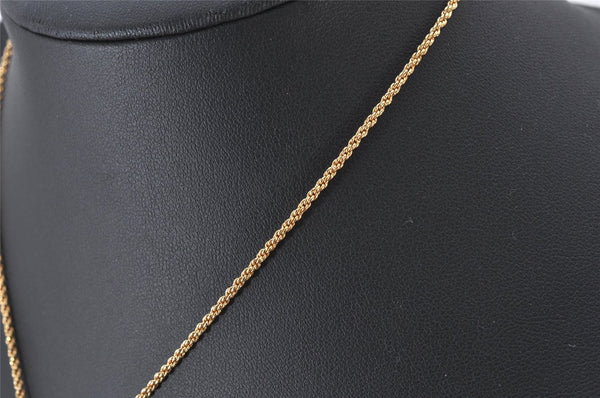 Authentic Christian Dior Gold Tone Chain Pendant Necklace CD 5831K