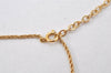 Authentic Christian Dior Gold Tone Chain Pendant Necklace CD 5831K