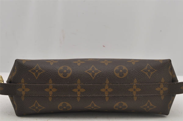 Auth Louis Vuitton Monogram Trousse Demi Ronde 23 Cosmetic Pouch LV Junk 5832J