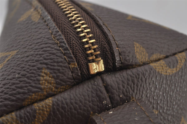 Auth Louis Vuitton Monogram Trousse Demi Ronde 23 Cosmetic Pouch LV Junk 5832J