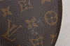 Auth Louis Vuitton Monogram Trousse Demi Ronde 23 Cosmetic Pouch LV Junk 5832J