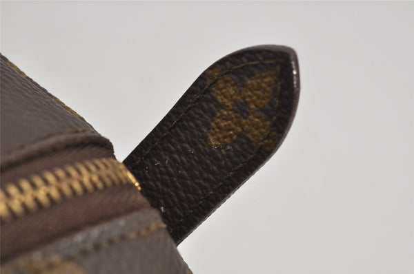 Auth Louis Vuitton Monogram Trousse Demi Ronde 23 Cosmetic Pouch LV Junk 5832J