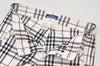 Authentic BURBERRY BLUE LABEL Check Pants Canvas Leather USA Size 36 White 5832K