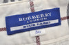 Authentic BURBERRY BLUE LABEL Check Pants Canvas Leather USA Size 36 White 5832K