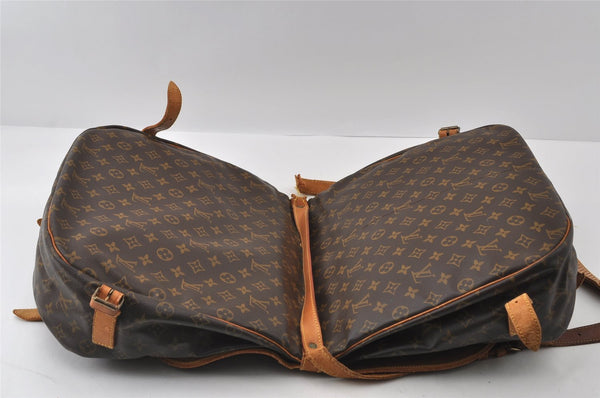 Authentic Louis Vuitton Monogram Saumur 43 Shoulder Cross Bag M42252 Junk 5833I