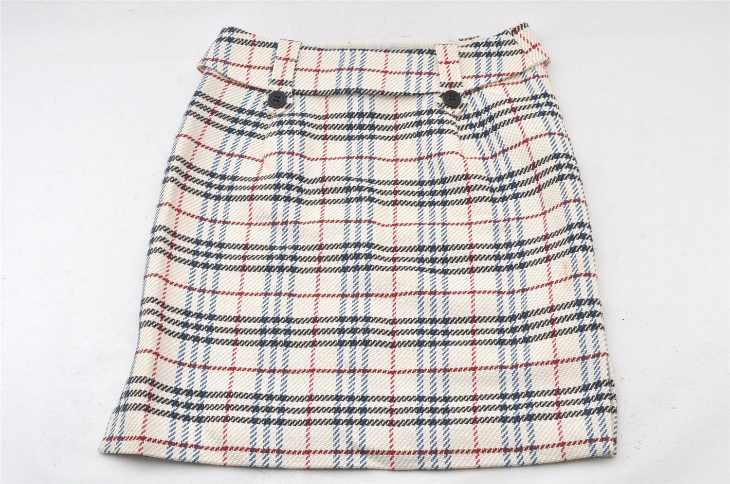 Authentic BURBERRY Vintage BLUE LABEL Chack Skirt Canvas Beige  5834K