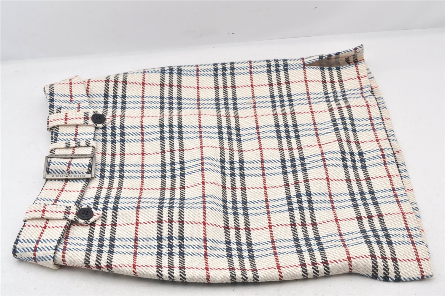 Authentic BURBERRY Vintage BLUE LABEL Chack Skirt Canvas Beige  5834K