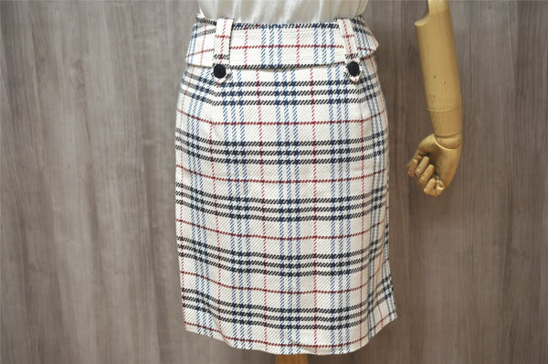 Authentic BURBERRY Vintage BLUE LABEL Chack Skirt Canvas Beige  5834K