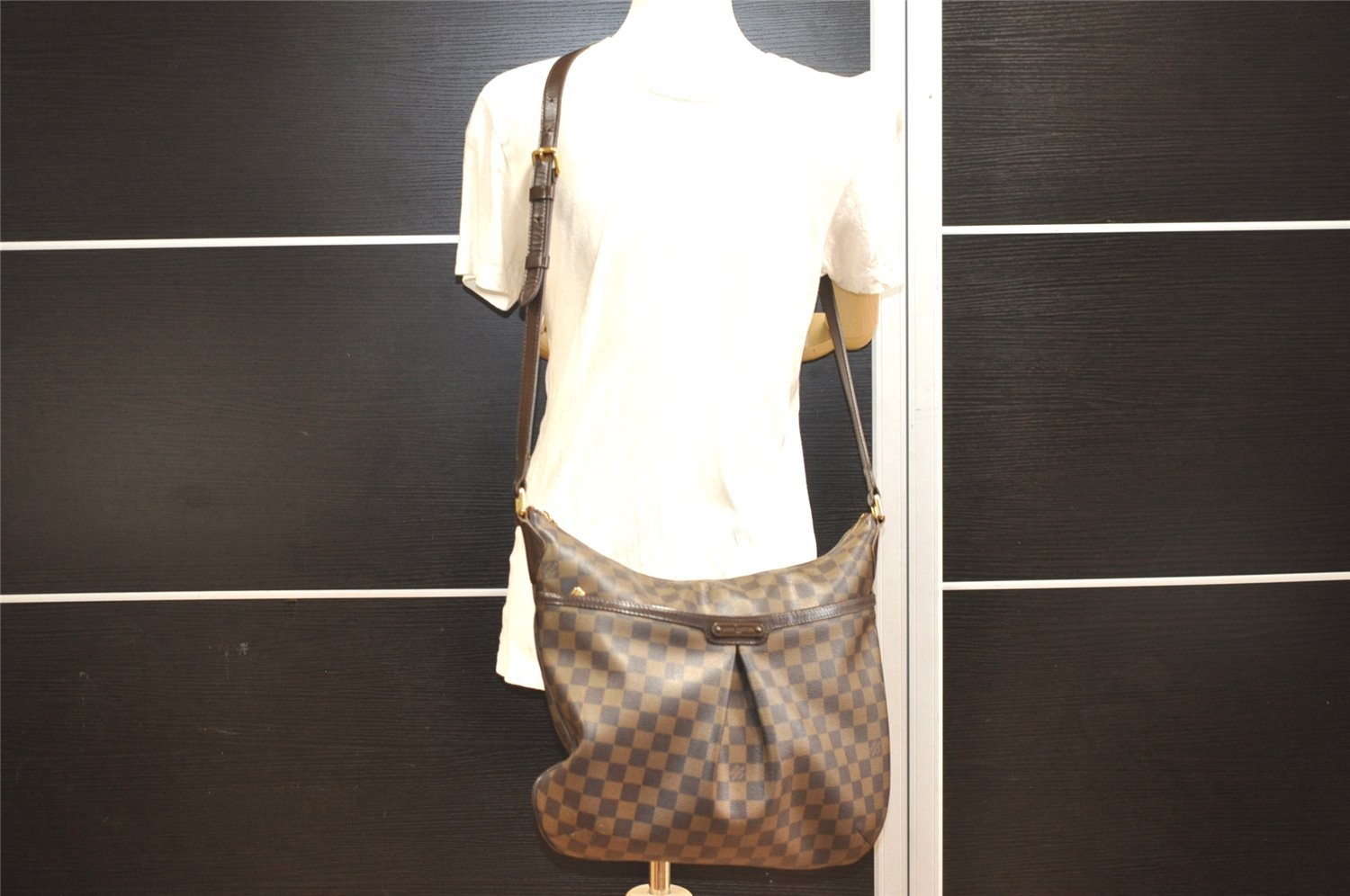 Authentic Louis Vuitton Damier Bloomsbury GM Shoulder Cross Bag N42250 LV 5838I