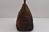 Authentic CHANEL Suede Leather CC Logo Shoulder Tote Bag Purse Brown 5838J