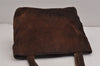 Authentic CHANEL Suede Leather CC Logo Shoulder Tote Bag Purse Brown 5838J