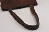 Authentic CHANEL Suede Leather CC Logo Shoulder Tote Bag Purse Brown 5838J