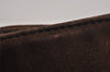 Authentic CHANEL Suede Leather CC Logo Shoulder Tote Bag Purse Brown 5838J
