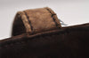 Authentic CHANEL Suede Leather CC Logo Shoulder Tote Bag Purse Brown 5838J