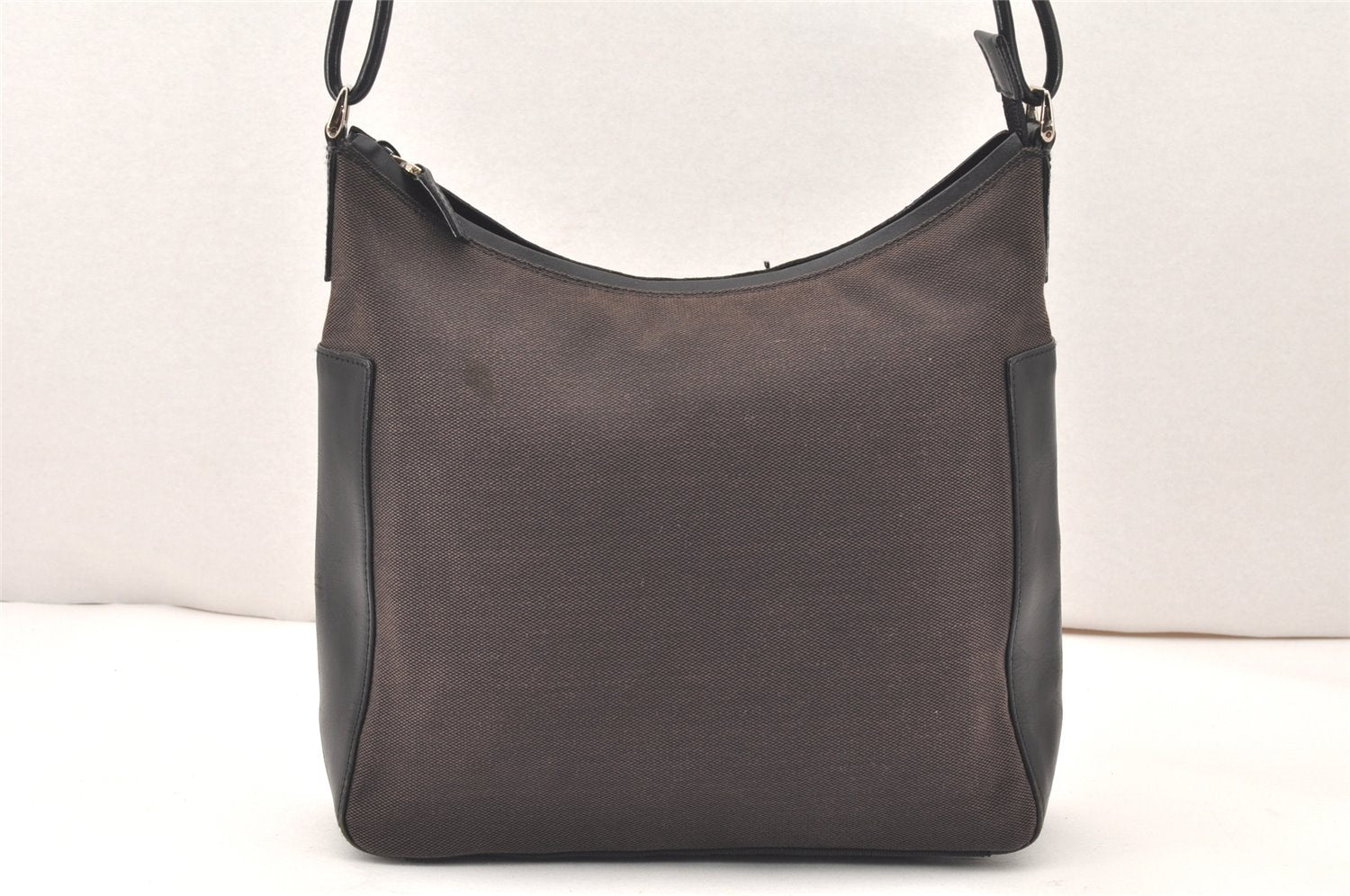 Authentic GUCCI Shoulder Hand Bag Purse Canvas Leather 0018766 Brown 5839K