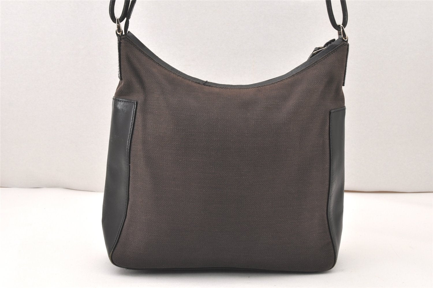 Authentic GUCCI Shoulder Hand Bag Purse Canvas Leather 0018766 Brown 5839K
