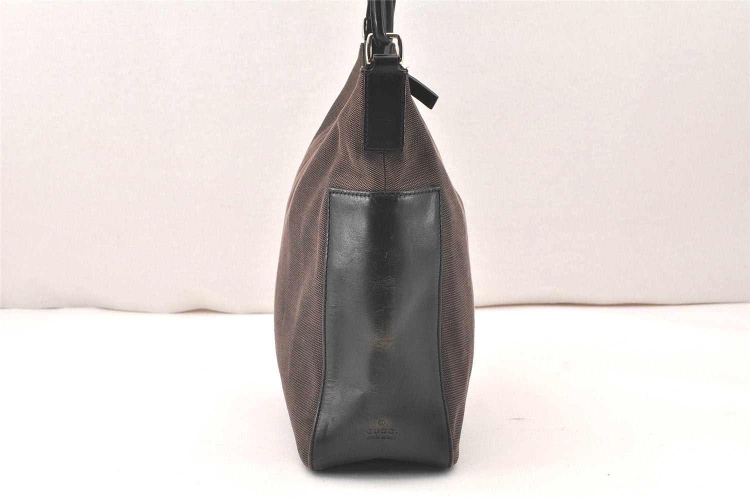 Authentic GUCCI Shoulder Hand Bag Purse Canvas Leather 0018766 Brown 5839K