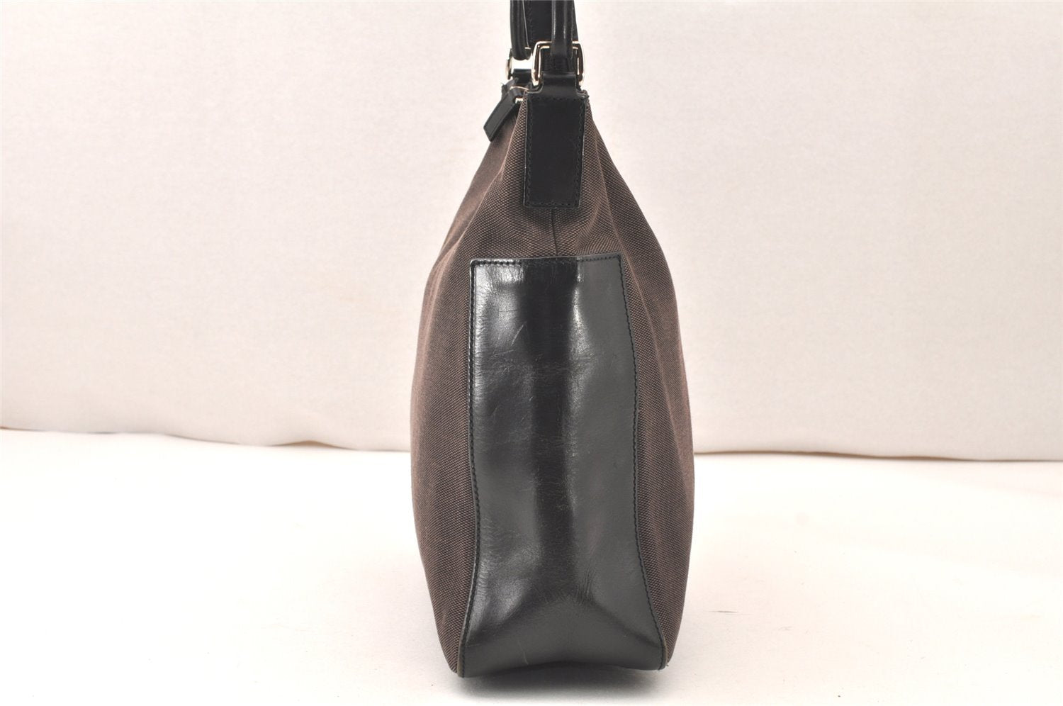 Authentic GUCCI Shoulder Hand Bag Purse Canvas Leather 0018766 Brown 5839K