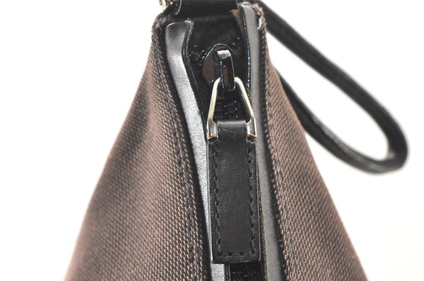 Authentic GUCCI Shoulder Hand Bag Purse Canvas Leather 0018766 Brown 5839K