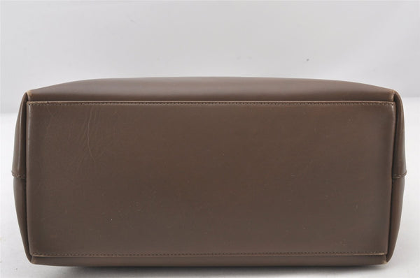Authentic GUCCI Vintage Bamboo Shoulder Hand Bag Leather Brown 5840K