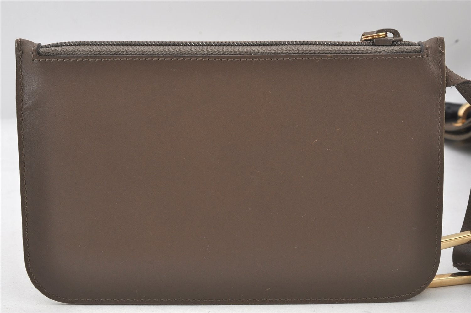 Authentic GUCCI Vintage Bamboo Shoulder Hand Bag Leather Brown 5840K