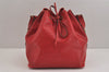 Authentic Louis Vuitton Epi Petit Noe Shoulder Drawstring Bag M44107 Red 5842J