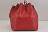 Authentic Louis Vuitton Epi Petit Noe Shoulder Drawstring Bag M44107 Red 5842J