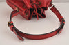 Authentic Louis Vuitton Epi Petit Noe Shoulder Drawstring Bag M44107 Red 5842J
