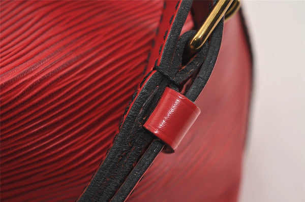 Authentic Louis Vuitton Epi Petit Noe Shoulder Drawstring Bag M44107 Red 5842J