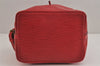 Authentic Louis Vuitton Epi Petit Noe Shoulder Drawstring Bag M44107 Red 5842J